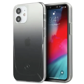 Mercedes Transparent Line dėklas iPhone 12 mini, juodas