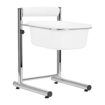 Pedicure Footbath with Adjustable Height Stand Chrome