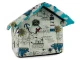 Pet House Bed for Dogs and Cats with Removable Mat, Marine Pattern