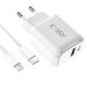 Tech-Protect NCA45W-GAN 2-Port 45W GaN sieninis įkroviklis, baltas