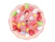 Kids Toy Wooden Birthday Party Cake with Accessories Pretend Food Set, 48 pcs.