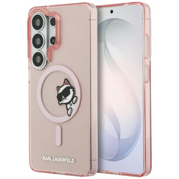Karl Lagerfeld IML Peekaboo Choupette MagSafe dėklas Samsung Galaxy S26 Ultra, rožinis