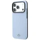 Mercedes Leather Semi Wrap Wood Effect MagSafe dėklas iPhone 17/18 Pro Max, mėlynas