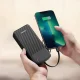 Išorinė baterija Dudao K11 Max, 30000 mAh, su laidais, juoda