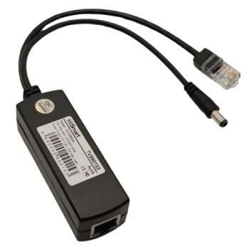 PoE šakotuvo laidas 100M 12W 5V DC 2.4A (5.5x2.1 mm)
