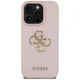 Guess Grained Big 4G Logo Case for iPhone 16 Pro Pink