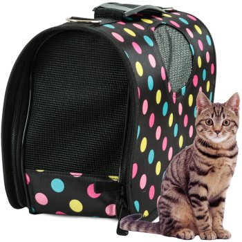 Large pet carrier bag for dogs and cats black