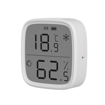Sonoff Zigbee išmanusis temperatūros ir drėgmės jutiklis su LCD ekranu, baltas