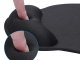 Ergonominis gelinis pelės kilimėlis su pagalvėle, 23x19 cm, juodas