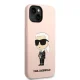 Karl Lagerfeld Silicone Ikonik dėklas iPhone 14 telefonui, rožinis