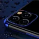 Skaidrus dėklas iPhone 13 mini Clear Color 0.3mm su mėlynu rėmeliu