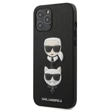Karl Lagerfeld Saffiano Karl&Choupette Case for iPhone 13 Pro / 13 Black
