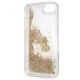 Guess GUOHCI8GLHFLGO Glitter Charms dėklas, skirtas iPhone 7/8/SE 2020/SE 2022, auksinis