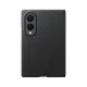 Samsung Carbon Magnet dėklas telefonui Samsung Galaxy Z Fold 8 su MagSafe ir 2 plėvelėmis, juodas
