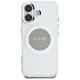 Guess IML Metal Colored Circle Classic Logo MagSafe dėklas telefonui iPhone 16, pilkas