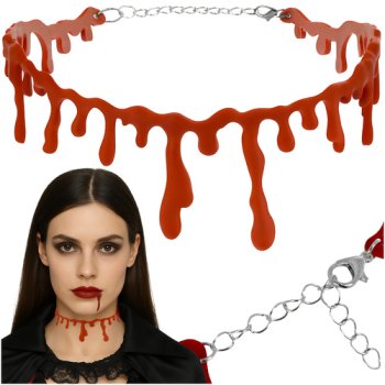Ruhhy 26143 Halloween Necklace, Red