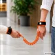Apsauginis vaiko apyrankės pavadėlis nuo pasimetimo, oranžinis