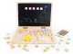 ECOTOYS Wooden Educational Laptop with Magnetic Chalkboard