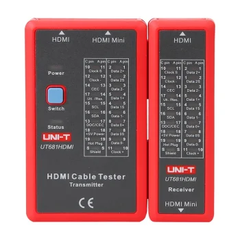 HDMI laidų testeris UNI-T UT681HDMI, raudonas / pilkas
