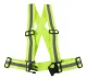 Reflective adjustable harness vest, green