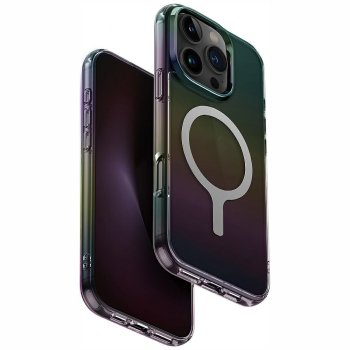 Uniq Iridescia Magclick Charging Case for iPhone 16 Pro Black