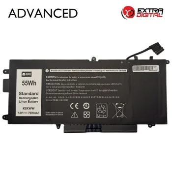 Laptop Battery Extra Digital DELL K5XWW, 7270 mAh, 7.6V
