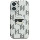 Apple iPhone 16 6.1\'\' Karl Lagerfeld IML Karl Head Electroplated Cover Case, Clear