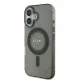 Guess dėklas iPhone 16 Plus telefonui IML Rhinestones MagSafe, juodas