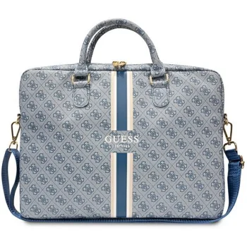 Guess 4G Printed Stripes krepšys nešiojamam kompiuteriui iki 16", mėlynas