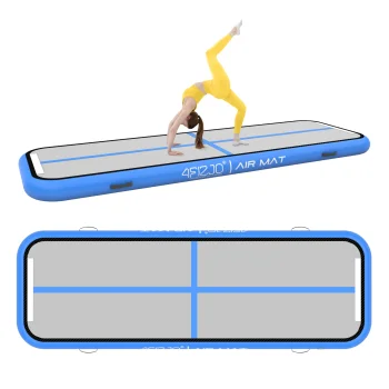 Pripučiamas gimnastikos takelis 4FIZJO AirTrack 3 x 1 x 0,15 m, mėlynas