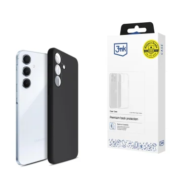 3mk silikoninis dėklas Samsung Galaxy A55 5G telefonui, juodas