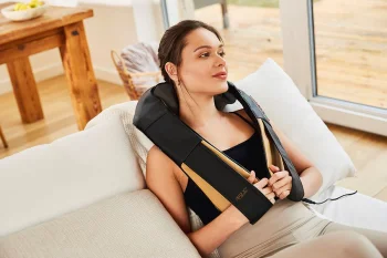 4Fizjo SHIATSU PRO+ kaklo ir pečių masažuoklis, juodas / auksinis
