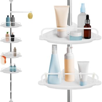 Ruhhy 23369 Telescopic Corner Shower Caddy 230-300 cm