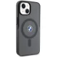 BMW Signature MagSafe dėklas iPhone 15 Plus / 14 Plus telefonui, juodas