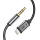 Tech-Protect UltraBoost Audio Lightning į 3.5mm Jack laidas, 1m, juodas