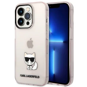 Karl Lagerfeld iPhone 14 Pro 6.1" Case Choupette Body KLHCP14LCTTRI, Pink