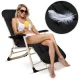 Sofotel Chillwell Folding Garden Lounger with Cushion, Set of 2, Black