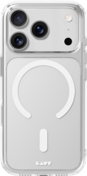 Laut Crystal Fluro MagSafe dėklas iPhone 17 Pro telefonui, skaidrus pilkas
