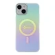 Guess dėklas iPhone 15 Plus telefonui IML Iridescent MagSafe, turkio spalvos