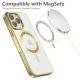 Apple iPhone 16 Pro Max 6.9\'\' Tech-Protect MagFlex MagSafe Case Cover, Clear with Gold Frame