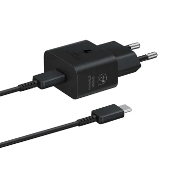 Samsung EP-T2510XBEGEU 25W GaN Wall Charger with USB-C Cable - Black