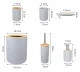 Set of 6 Bathroom Accessories (Brush, Liquid Soap Dispenser, etc.), Black