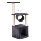Petsi Cat Tree Condo with Scratching Posts, 94 cm Multi-Level Activity Tower, gray