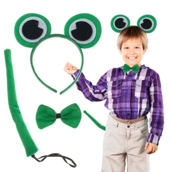 Kids Frog Costume Set with Headband, Bow Tie and Tail