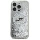 Karl Lagerfeld iPhone 16 Pro dėklas Liquid Glitter Karl & Choupette MagSafe, skaidrus