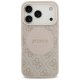 Guess dėklas iPhone 17 Pro telefonui 4G Circle Classic Logo MagSafe, rožinis