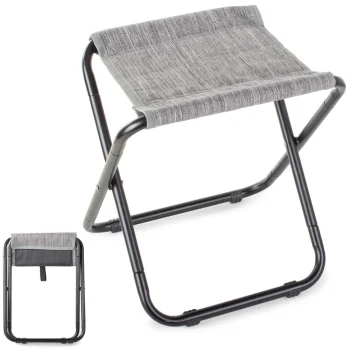 Folding Camping and Fishing Stool, Grey