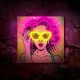 Forever Light ART LED neoninis šviestuvas POWER WOMAN, geltonas/violetinis