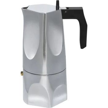 Alessi Ossidiana MT18/6 Espresso Maker, Silver