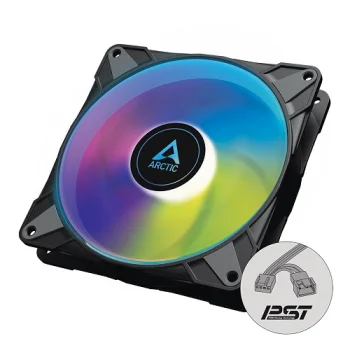 Arctic P14 PWM PST A-RGB 140mm korpuso ventiliatorius, juodas
